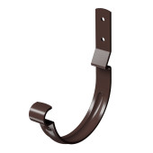 Карнизный крюк для желоба короткий (гнутый) Stal Premium Каштан